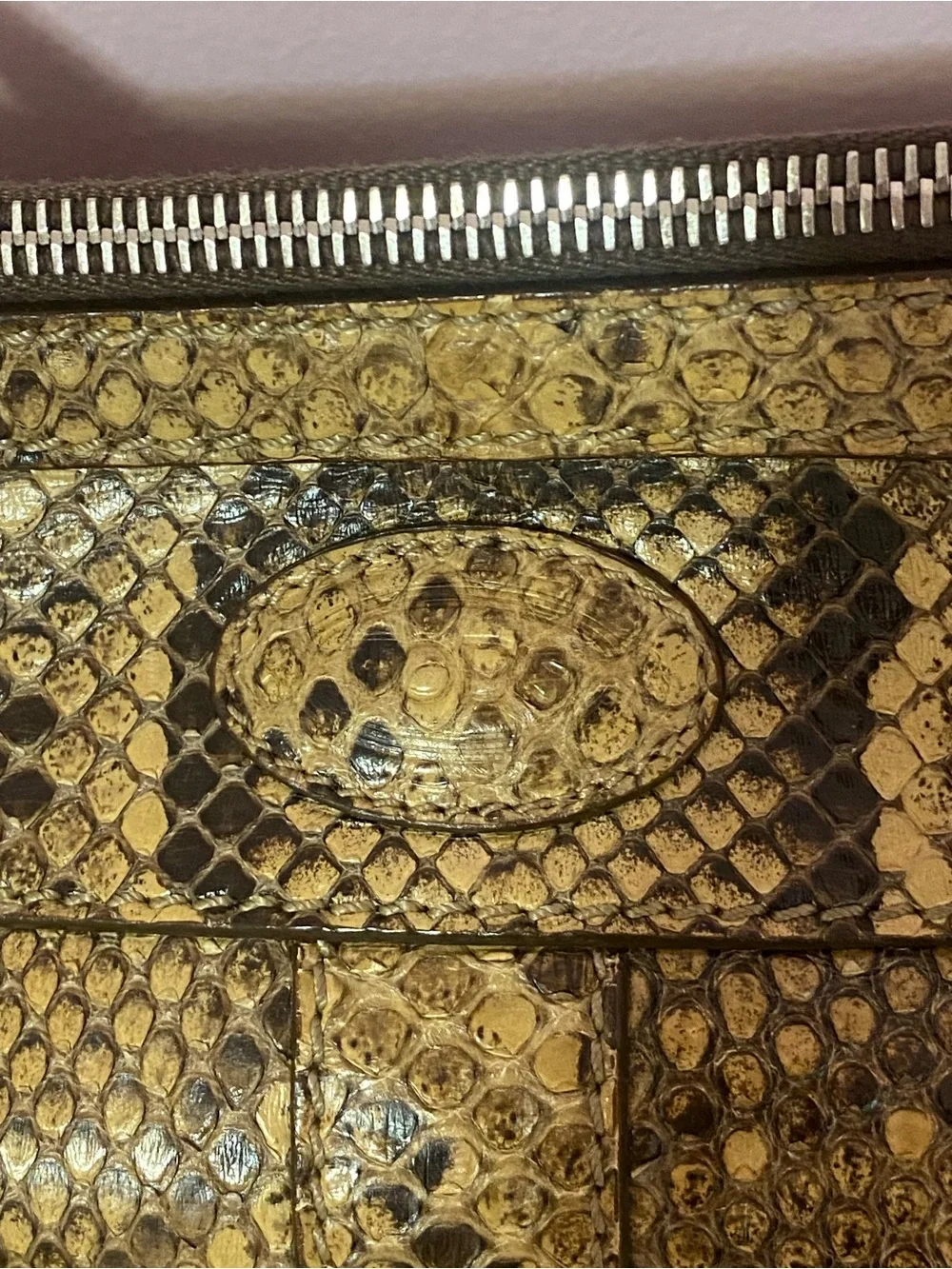 Tod's Genuine Python Snake-Skin Leather Hobo in Brown and Tan Vintage
